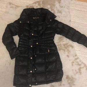 Michael Kors black packable down fill coat